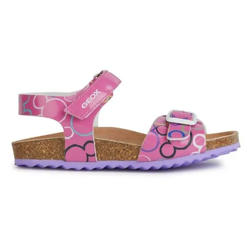 GEOX JUNIOR J ADRIEL GIRL SANDALS FUCHSIA/MULTICOLOR 35_EU