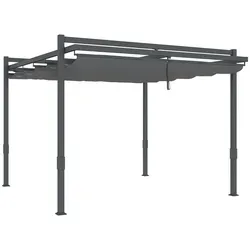 Pergola Pavillon 3,5x3m Aluminium mit Schiebedach
