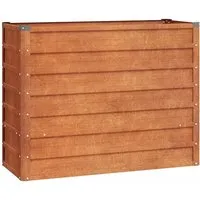 Hochbeet Cortenstahl - Hochbeet für Gemüse und Pflanzen - Robustes Hochbeet aus Cortenstahl (100 x 40 x 45 cm) mit rostiger Optik, ideal für den Garten und zur optimalen Pflanzenpflege.