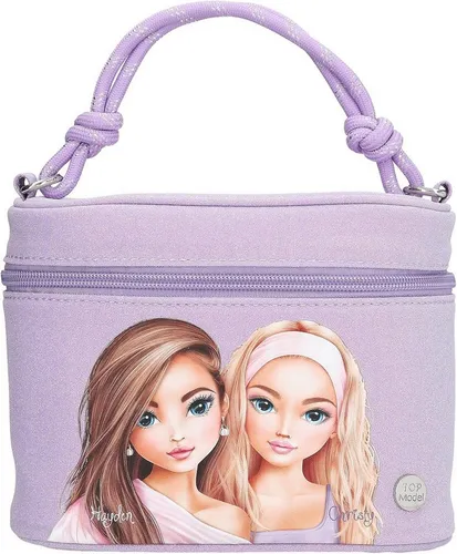 Depesche Kosmetikkoffer TOPModel Kosmetikkoffer Beauty and Me - Glitzer Lila mit Spiegel