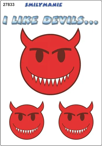 Aufkleber Smily I Like Devils... 150 x 105 mm  Sticker Autocollant
