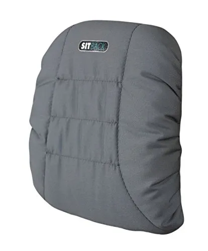 Sitback Neck Nackenstützkissen Stoff grau - Nackenstütze für Kinderautositze, optimiert die Sitzhaltung beim Fahren und verhindert Nackenverspannungen. Pflegeleichter Bezug aus Baumwollmischgewebe, passend für alle Autositze mit verstellbarer Kopfstütze.