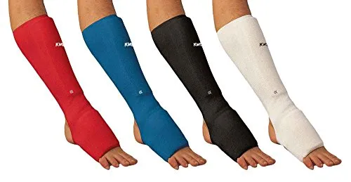 KWON Schienbeinschutz für Kampfsport - Kampfsportzubehör mit rutschfester, dauerelastischer Bandage für optimalen Halt und Schutz beim Kickboxen, Karate und MMA.