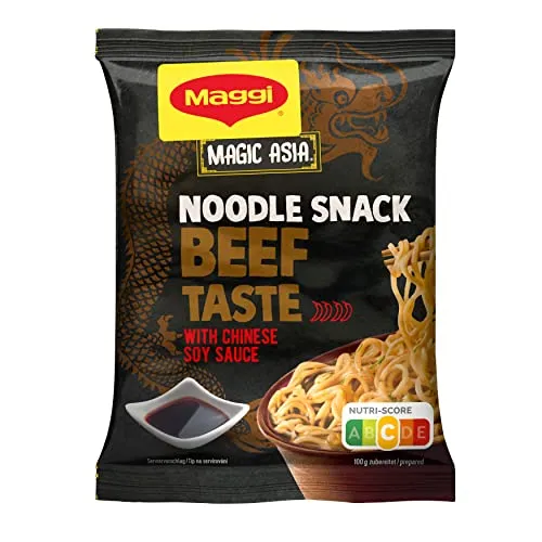 MAGGI Magic Asia Instant Nudel Snack Rind, asiatisches Fertiggericht, 1er Pack (1 x 62g)