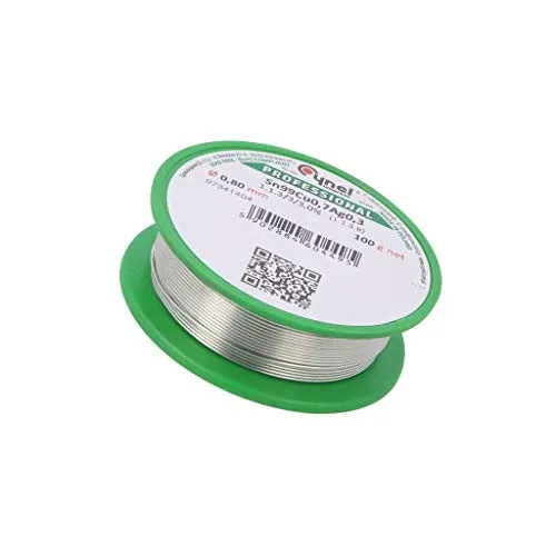 SAC0307-0.8/0.1 Lötdraht Sn99Ag0,3Cu0,7 0,8mm 100g bleifrei Verpackung: Spule C