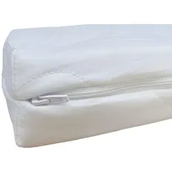 Schlafschatz Topperbezug Weiß, Oeko-Tex® Standard 100 - Pflegeleichter Topperbezug für 5-7 cm hohe Topper, ideal zur Verbesserung der Schlafhygiene. Mit praktischem 3-seitigen Reißverschluss für einfaches Beziehen und waschbar bis 60 °C.