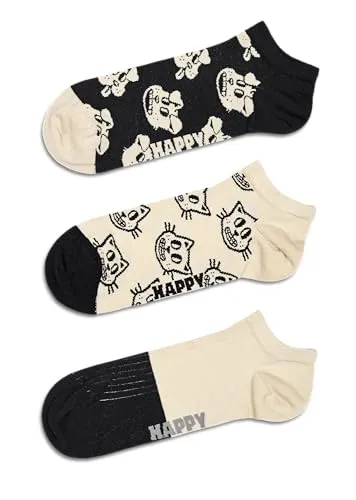 Happy Socks Unisex Sneaker-Socken, 3er Pack