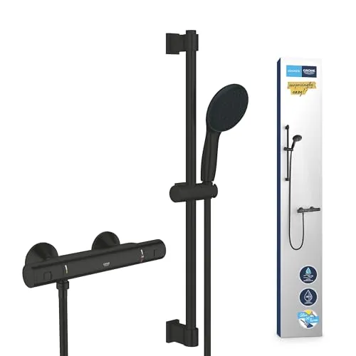GROHE Precision Start Thermostat Brauseset in schwarz von GROHE