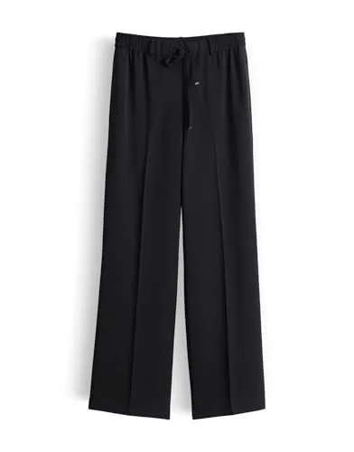 someday Damen Wide Leg Pants | CEVIL Ease Wide Leg Pants mit Komfortbund Black, 42