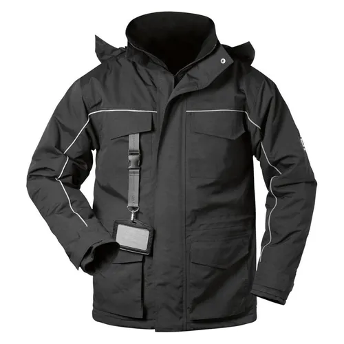 elysee Blackpool Thermo-Parka - Wasserdichte Winterjacke in Schwarz, Größe L - Funktionsjacke mit atmungsaktivem, warmem Innenfutter und wasserdichter PU-Beschichtung (Wassersäule bis 8.000mm). Ideal für kaltes Wetter und Outdoor-Aktivitäten.