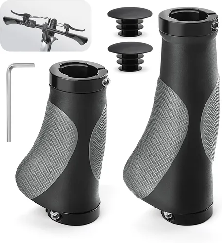Ergonomische Fahrradgriffe Doppel-Lock-On 22mm TPR Lenkergriffe