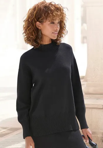 LASCANA Stehkragenpullover schwarz von LASCANA