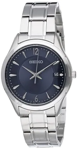 Seiko Herren Analog Quarz Uhr SUR419P1 - Edelstahl-Armbanduhr mit kratzfestem Saphirglas, bis 10 BAR wasserdicht – ideal für stilbewusste Herren.