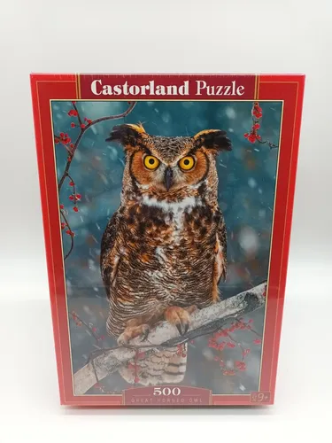 Puzzle - Castorland - 500 Teile - Great Horned Owl - 47cm x 33cm - NEU