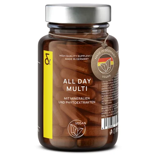 Multivitamin A-Z hochdosiert - 30 Wertvolle Vitamine, Mineralien & Co-Faktoren