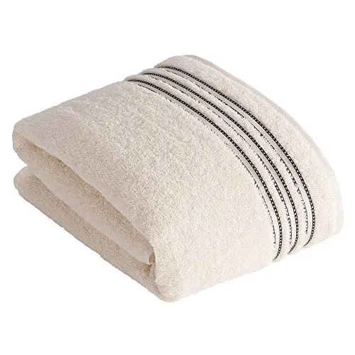 Vossen Saunatuch Cult de Luxe mit Glanzbordüre in weiß von Vossen