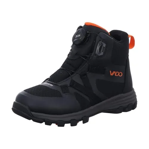 Vado 81201 1200 Hiker MID BOA GTX Black Gr. 34 - Wanderschuhe für Jungen, wasserdicht mit BOA-Verschlusssystem für optimalen Halt und Komfort bei Outdoor-Abenteuern.