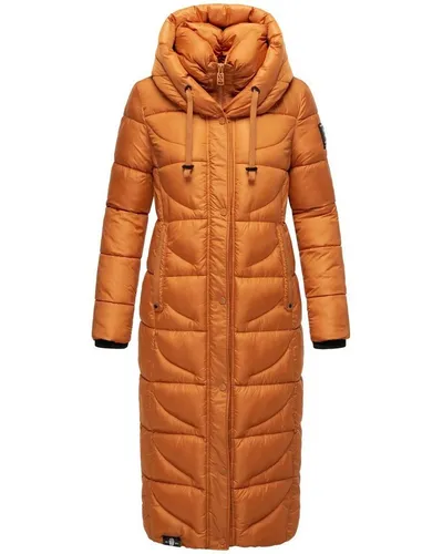Navahoo Damen Wintermantel - Warmer, extralanger Steppmantel mit Kapuze - Funktionsjacken für kalte Tage, wind- und wasserabweisend mit super gepolstertem Kragen für extra Wärme und modernen Oversize-Look.