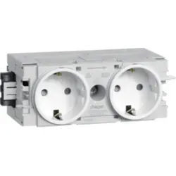 1St. Hager GS20009016 Steckdose 2-fach C-Profil von Hager