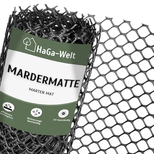 Produktbild HaGa Mardermatte 2m Breite – Umweltfreundlicher Marderschreck Auto – Robuster Marderschutz für Auto – Marderabwehr befahrbar (Meterware)