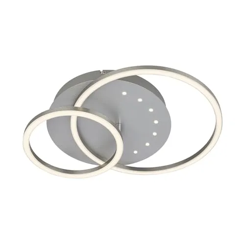 BRILONER LED Deckenlampe mit Speicherfunktion - Elegante Aluminium-Deckenleuchte mit 24W, warmweißem Licht und schwenkbaren LED-Dots. Wählen Sie verschiedene Beleuchtungsmodi für eine individuelle Atmosphäre in Wohnräumen.
