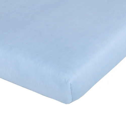 Träumeland Spannbetttuch für Babymatratze Tencel hellblau 60x120 / 70x140 TOP