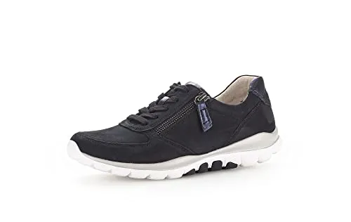 Gabor Damen Low Top Sneaker - Bequeme Halbschuhe mit lose Einlage - Damen-Sneaker aus hochwertigem Rauleder, mit flachem Absatz und praktischem Reißverschluss für einfachen Einstieg. Ideal für Freizeit und Alltag.