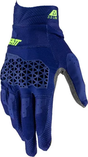 Leatt 3.5 Lite 2023 Motocross Handschuhe, blau, Größe L - Motorradhandschuhe mit 3D-geformtem AirFlex-Aufprallschutz für Knöchel und MicronGrip Handfläche für optimalen Grip und Gefühl.