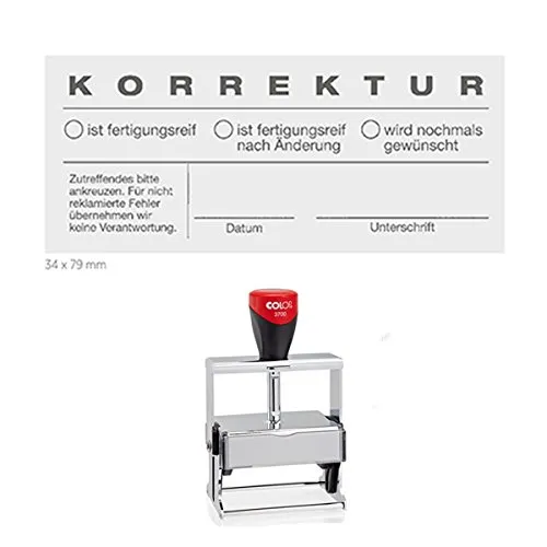 Produktbild SCHWARZ Stempel Heavy Duty Expert Line Textstempel ist kompatibel für Microban mit individueller Textplatte/Logo (3700 (34 x 79 mm))