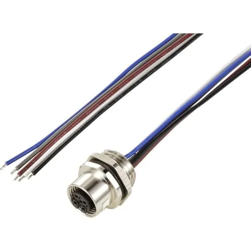 TRU Components TC-12833044 Sensor/Aktor Einbaubuchse M12 Buchse, Einbau 0.5 m Polzahl Sensoren: 5 1 St.