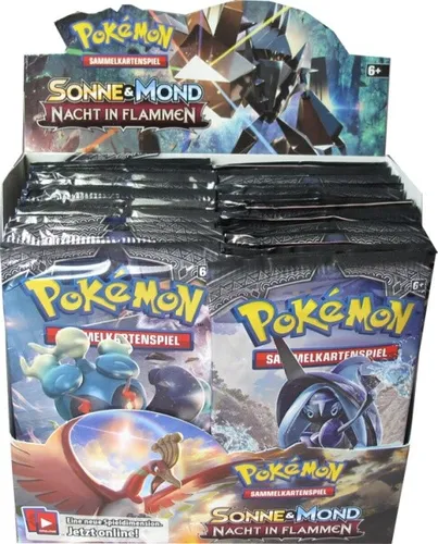 Produktbild Pokemon Sonne & Mond Nacht in Flammen Booster Display