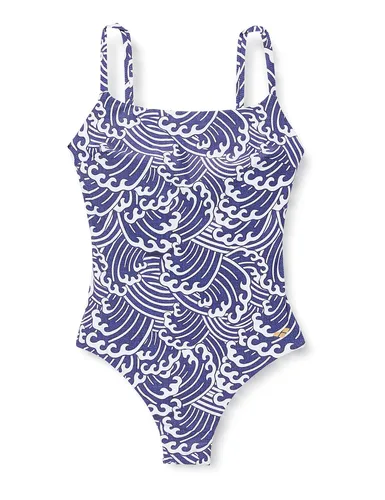 Arena Damen Badeanzug Allover, Schwimmsuit, Navy, D-36, EU-38