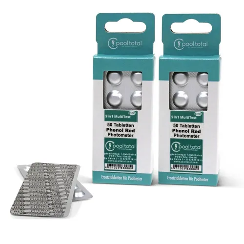 POOL Total Refill Pack für 13 in 1 MultiTest PRO 100 Tabl. Phenol Red Photometer