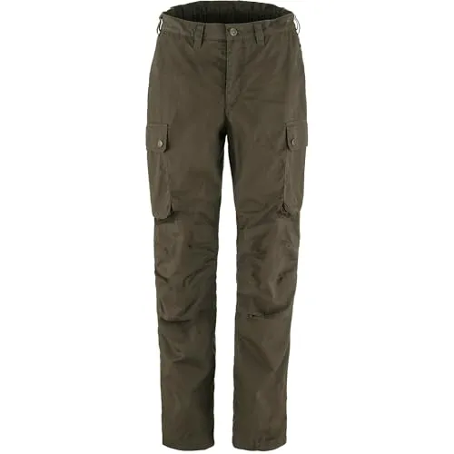 Fjällräven Brenner Pro Winter Trousers Women Regular Dark Olive - Robuste Jagdhose für kaltes Wetter, aus G-1000 Silent mit Hydratic, wasserdicht und winddicht. Mit aktualisierter Passform und verstärkten Knien für maximale Langlebigkeit.