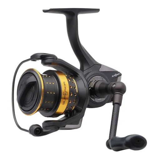 Abu Garcia SUPERIOR2 2500S - Hochwertige Spinnrolle für Raubfischangeln - Angelrolle für Süßwasserangeln mit 9+1 Kugellagern, einem maximalen Widerstand von 6,5 kg und einem Schnureinzug von 69 cm pro Umdrehung. Ideal für Zander und Forelle.