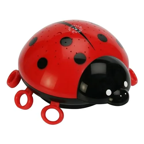 ANSMANN Sternenlicht Marienkäfer - LED Nachtlicht für Kinder und Erwachsene - Nachtlichter: Süßes Marienkäfer LED Sternenlicht als Einschlafhilfe, projiziert Sterne und Mond, sorgt für Geborgenheit und ist ideal für Kinderzimmer und Reisen.