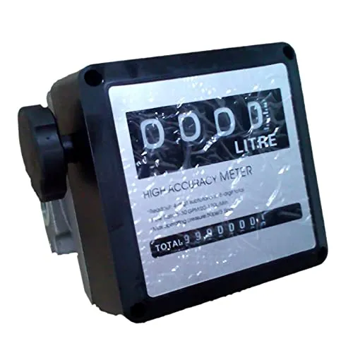 ANCLLO Digitaler Durchflussmesser, für Diesel, Kraftstofföl, Öl-Flow-Meter Zähler, 1% Genauigkeit, 4 Stück