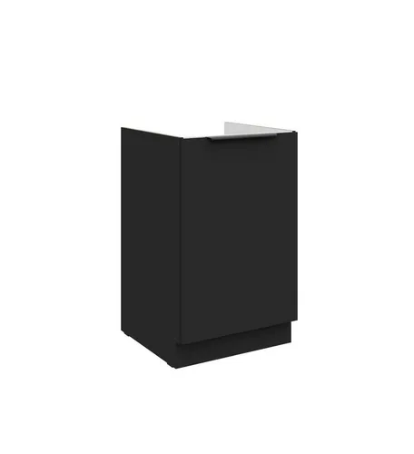 Küchen-Preisbombe Spülenunterschrank 50 cm SIENA Schwarz - Moderne Spülenschränke in mattem Schwarz, ideal für kompakte Küchen. Lieferung zerlegt und originalverpackt, inklusive Terminvereinbarung für die Zustellung.