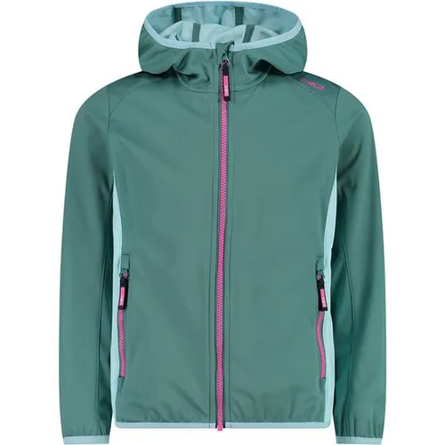 CMP - Girl's Jacket Fix Hood Light Softshell - Softshelljacke für aktive Mädchen - Funktionsjacke in Türkis, Größe 110; winddicht und mit Kapuze, ideal für Trekking und Wandern. Entdecken Sie weitere Top-Angebote von CMP bei Bergfreunde.de!