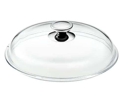 AMBITION Topfdeckel Loren Hoch 28 cm Glasdeckel Pfannendeckel Kochtopfdeckel aus Hitzebeständigem Glas mit Griff Universaldeckel