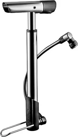 Birzman Horizons-Apogee Lite Floor Pump - Kompakte Standpumpe für Radsport mit ergonomischem Griff und analogem Manometer, maximaler Druck von 8,3 bar – ideal für unterwegs.