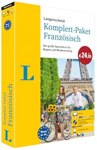 Langenscheidt Komplett-Paket Französisch - Erwachsenenbildung & VHS - Ihr umfassender Französisch-Sprachkurs mit 2 Büchern, 7 CDs und interaktivem Vokabeltrainer für effektives Lernen!