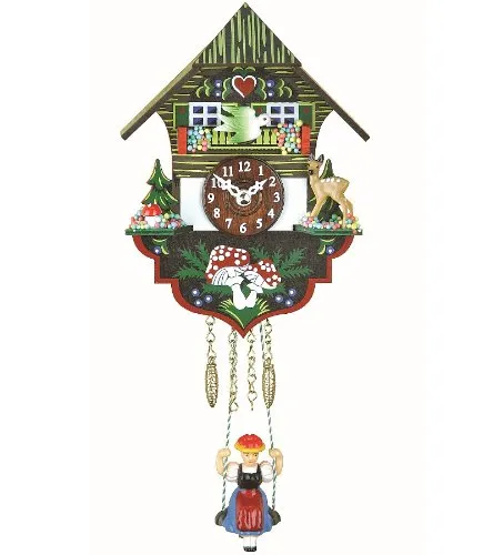 Kuckulino Schwarzwalduhr Schwarzwaldhaus mit Quarzwerk und Kuckuckruf