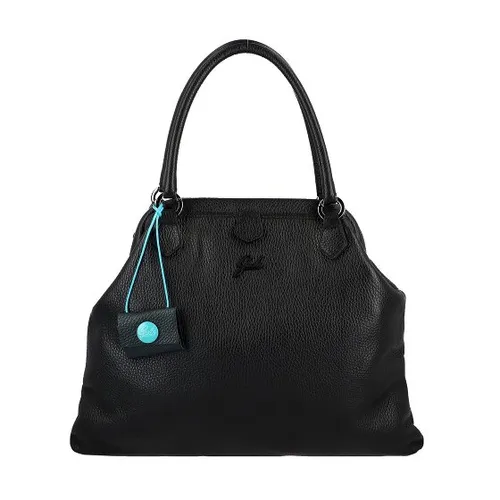 Gabs Isa Handtasche Leder 37 cm schwarz - Elegante Handtasche aus hochwertigem Leder, 37 cm groß und ideal für jeden Anlass. Stilvoll und praktisch für modebewusste Frauen.
