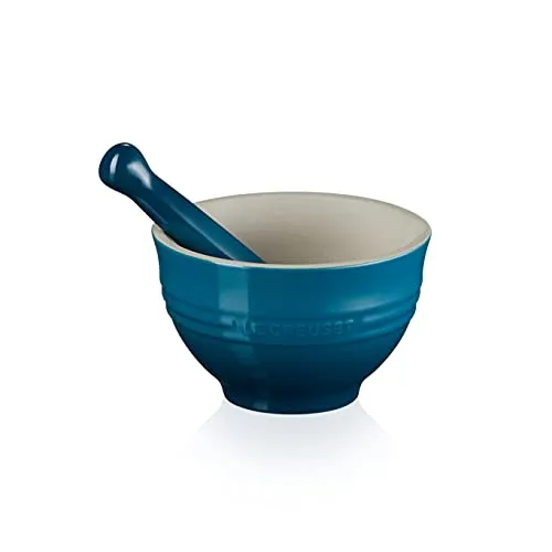 Le Creuset Mörser aus Steinzeug, Deep Teal in türkis von Le Creuset