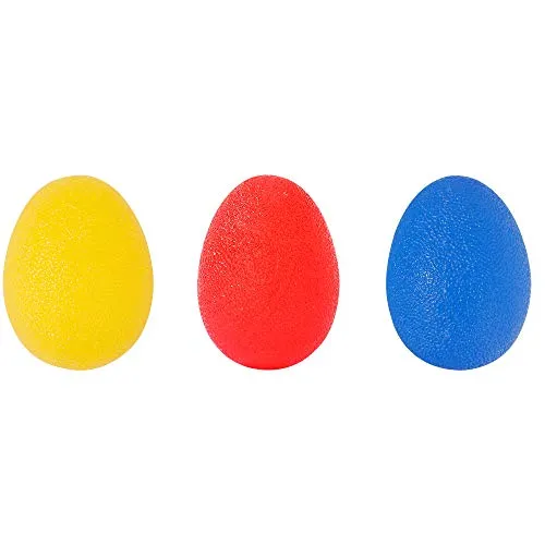 Handtrainer Bälle Fingertrainer Antistressbälle Eiförmige Griffbälle für Arthritis Stressabbau Schlaganfall Rehabilitation Kräftigung von Hand Finger 3 Bälle