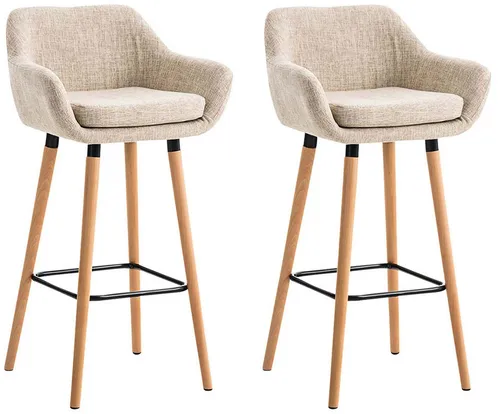 TPFLiving Barhocker 2er Set (Set, 2 St., Barstuhl in beige von TPFLiving