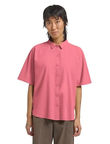Jack Wolfskin SIERRA QUEST Funktionsbluse Damen – Größe M, evening rose - Atmungsaktive Kurzarmbluse mit elastischem Texadri-Material für optimalen Tragekomfort; ideal für aktive Tage und schnelle Bewegungen.