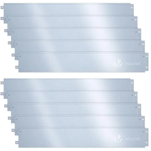 VOUNOT Rasenkante verzinkt Metall 10m - Flexibel und langlebig - Rasenkanten aus verzinktem Stahl, 10 Stück à 100cm, ideal für individuelle Beetumrandungen. Einfaches Steck-System für mühelose Verlegung und hohe Wetterbeständigkeit.