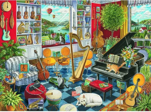 RAVENSBURGER Musikzimmer Puzzle 500 Teile